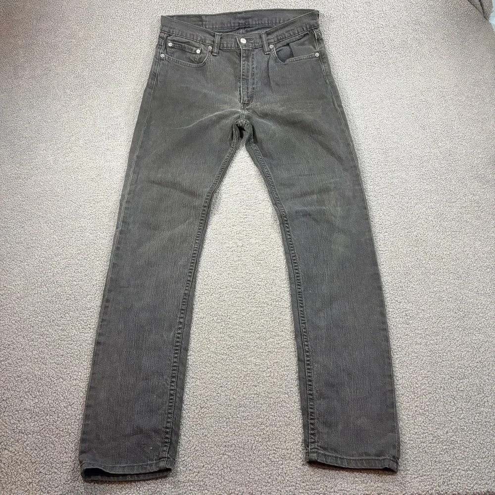 Levi's Jeans Mens 34x34 Black 511 Slim Fit Denim Pants Faded Casual Cotton 7972